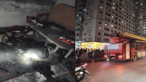 Hiện trường vụ cháy thiêu rụi nhiều đồ đạc trong căn hộ chung cư HH1C Linh Đàm, tình hình nạn nhân?