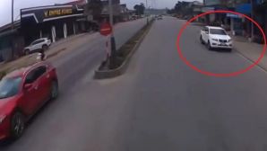 Hà Tĩnh: Nữ tài xế đi ô tô ngược chiều bị người dân ghi hình, chính thức nhận mức phạt nặng