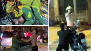 Cảnh gã thanh niên cầm dao đe dọa, ép một người đi xe máy quỳ xin tha mạng? Nguồn cơn phía sau?