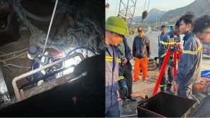 Hiện trường vụ 3 người tử vong dưới hầm tàu hàng ở Khánh Hòa, công an thông tin nguyên nhân ban đầu
