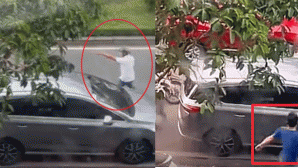 Diễn biến nóng vụ hai tài xế xe máy rượt đuổi, kẹp cổ rồi hành hung tài xế ô tô sau va chạm nhẹ