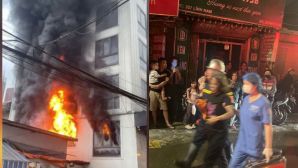 Hiện trường cháy nhà 7 tầng Hà Nội, hé lộ khoảnh khắc liều mình phá mái nhà cứu 7 người mắc kẹt