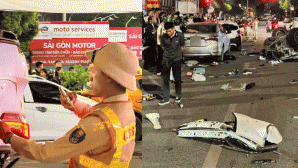 CSGT thông tin kết quả kiểm tra nồng độ cồn và ma túy tài xế Lexus gây tai nạn liên hoàn ở Hà Nội