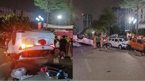 Camera ghi lại biểu hiện bất thường của xe Lexus trước khi gây tai nạn liên hoàn ở Trung Kính