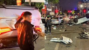 Tạm giữ tài xế Lexus tông liên hoàn 5 ô tô, 1 xe máy tại ngã tư Trung Kính - Hà Nội, đối diện hình phạt nào? 