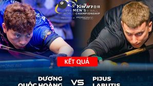Kết quả Dương Quốc Hoàng vs Pijus Labutis - Giải Vô địch Thế giới 8 bi 2026: Ngược dòng ngoạn mục