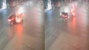 Camera ghi lại cảnh xe cứu thương lật nghiêng khi lao thẳng vào xe ô tô: Ai sẽ phải chịu trách nhiệm?