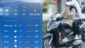 Đây là thời điểm rét nàng bân về Việt Nam, chấm dứt hoàn toàn nắng nóng theo dự đoán của iPhone