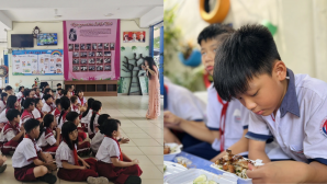 Vụ gần 200 học sinh nghi ngộ độc: Trường bắt đầu tổ chức lại bữa ăn bán trú
