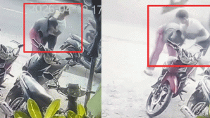 Camera cảnh người đàn ông bất ngờ áp sát xe, lao vào hành hung người phụ nữ không quen biết giữa phố