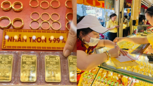 Giá vàng hôm nay 23/4: Bảng giá vàng miếng SJC vàng nhẫn 9999 tiếp tục 'lùi nhanh' nhưng khó giảm sâu