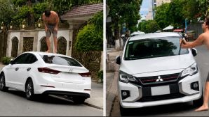 Đập phá ô tô giữa phố du lịch, nam du khách nước ngoài nằm lì trên nóc xe ở trạng thái bất thường