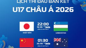 Lịch trực tiếp Bán kết U17 châu Á 2026 hôm nay 19/5: U17 Nhật Bản vs U17 Uzbekistan; U17 Trung Quốc đấu U17 Australia