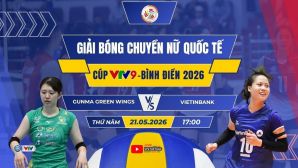 VTV trực tiếp bóng chuyền Cúp VTV9 Bình Điền 2026 hôm nay 21/5: Gunma Green Wings vs Vietinbank