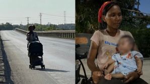 Hành trình mẹ địu 2 con nhỏ đi bộ xuyên miền Trung dưới nắng 40 độ C: Có thể cưỡng chế để bảo vệ trẻ?
