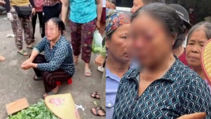 Nhân chứng bức xúc kể lại vụ người phụ nữ bán rau bị xịt nước áp lực cao vào mặt, tình hình nạn nhân?