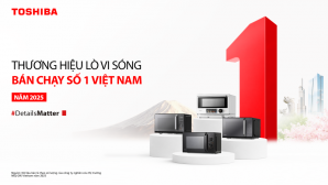 Toshiba trở thành thương hiệu lò vi sóng bán chạy số 1 Việt Nam năm 2025