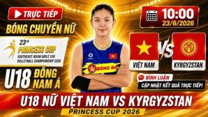 Link xem TRỰC TIẾP bóng chuyền nữ Việt Nam đấu Kyrgyzstan - VCK U18 nữ Đông Nam Á 2026