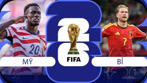 Nhận định bóng đá, dự đoán tỷ số Mỹ vs Bỉ, 7h ngày 7/7 - vòng 1/8 World Cup 2026: Balogun làm lu mờ De Bruyne?