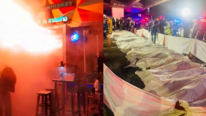 Clip vụ cháy quán bar 90 người thương vong ở Bangkok: Thi thể nằm chất đống, không lối thoát hiểm