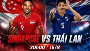 Dự đoán kết quả, tỷ số Singapore vs Thái Lan - Siêu máy tính nhận định bóng đá AFF Cup 2026 hôm nay 15/8