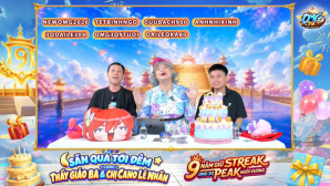Nhìn lại loạt khoảnh khắc 'tấu hài' của Chị Ca Nô và Thầy Giáo Ba trong livestream mừng sinh nhật 9 tuổi OMG 3Q - VNG