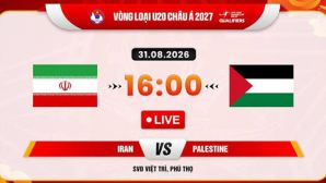 Link xem TRỰC TIẾP bóng đá U20 Iran vs U20 Palestine hôm nay 31/8 - TV360, VFF trực tiếp VL U20 châu Á 2027