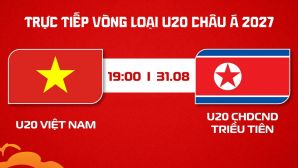 Xem trực tiếp bóng đá U20 Việt Nam vs U20 Triều Tiên ở đâu, kênh nào? TV360 trực tiếp VL U20 châu Á 2027