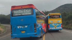Tài xế xe khách Việt Tân Phát bị phạt sau màn vượt ẩu trên đèo Mang Yang
