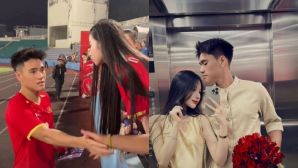 Cầu thủ áo số 19 U20 Việt Nam trong clip với bạn gái là ai?