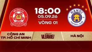 Trực tiếp bóng đá V.League hôm nay 5/9 - Link xem trực tiếp CA TPHCM vs Hà Nội FC trên FPTPlay