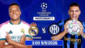 Nhận định bóng đá Real Madrid vs Inter Milan 2h ngày 9/9 - Champions League: Cơn mưa bàn thắng?