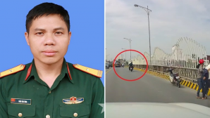 Camera ghi lại khoảnh khắc thiếu tá Trần Văn Tùng lao xuống sông cứu người, đã rõ lý do nam thanh niên nghĩ quẩn