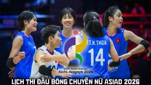 Lịch thi đấu tứ kết bóng chuyền nữ ASIAD 2026 mới nhất: Tuyển nữ Việt Nam đấu Trung Quốc lúc mấy giờ?