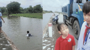 Diễn biến gây chú ý vụ nam sinh lớp 11 không biết bơi vẫn sẵn sàng xuống sông cứu hai anh em nhỏ