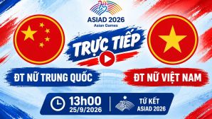 VTV trực tiếp bóng đá nữ Việt Nam vs Trung Quốc - Link xem trực tiếp bóng đá nữ ASIAD 2026 trên VTV6