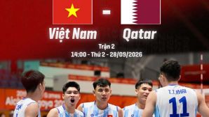 Xem TRỰC TIẾP bóng chuyền Việt Nam đấu Qatar ở đâu? VTV6, VTVGo phát sóng bóng chuyền ASIAD 2026