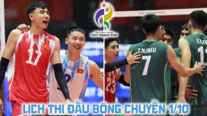 Lịch thi đấu bóng chuyền hôm nay 1/10: Kênh phát sóng tuyển Việt Nam đấu Uzbekistan ở ASIAD 2026