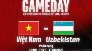 Xem trực tiếp bóng chuyền Việt Nam vs Uzbekistan ở đâu, kênh nào? Link trực tiếp ASIAD 2026 hôm nay