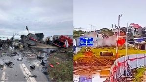 Trích xuất camera vụ hai xe đầu kéo tông trực diện ở Hưng Yên, cabin văng khỏi thân, tình hình 2 tài xế?