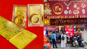 Bảng giá vàng hôm nay 13/10: Vàng SJC và vàng 9999 giảm sâu hiếm thấy, vàng thế giới 'quay xe' tăng
