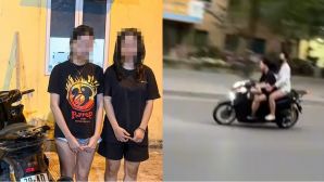 Danh tính 2 thiếu nữ đầu trần lái SH lạng lách ở Hà Nội: CSGT xử lý cả chủ xe, lập biên bản 10 lỗi