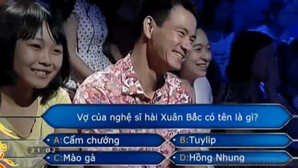 Câu hỏi về vợ NSND Xuân Bắc từng gây tranh cãi trong chương trình Ai Là Triệu Phú