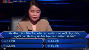 Câu hỏi ‘gây lú’ nhất Ai Là Triệu Phú: ‘Một chục dừa được bao nhiêu trái?’: Ai trả lời 10 là sai!
