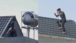 Bắt được 2 đối tượng leo lên mái nhà cố thủ ở Thanh Hóa sau hơn 10 giờ, nhóm nam nữ này là ai?