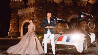 Minh Nhựa và vợ hai Mina Phạm 'xuất thần' bên siêu xe triệu đô
