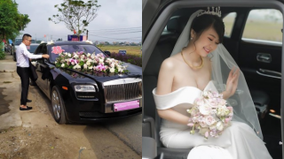 Cư dân mạng tò mò về Rolls-Royce Ghost làm xe rước dâu ở Nghệ An