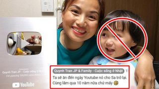 Lý do khiến mẹ con Quỳnh Trần JP và bé Sa bị Youtube cho ‘ăn gậy', phải đóng kênh hơn 2 triệu sub?