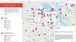 Bản đồ lưu ý dịch Covid-19 trên Google Maps tại Hà Nội là không chính xác