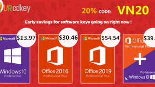 URcdkey tung mã giảm giá `khủng` cho Office 2016, Windows 10 Pro, Office 2019, chỉ từ 300.000 đồng 